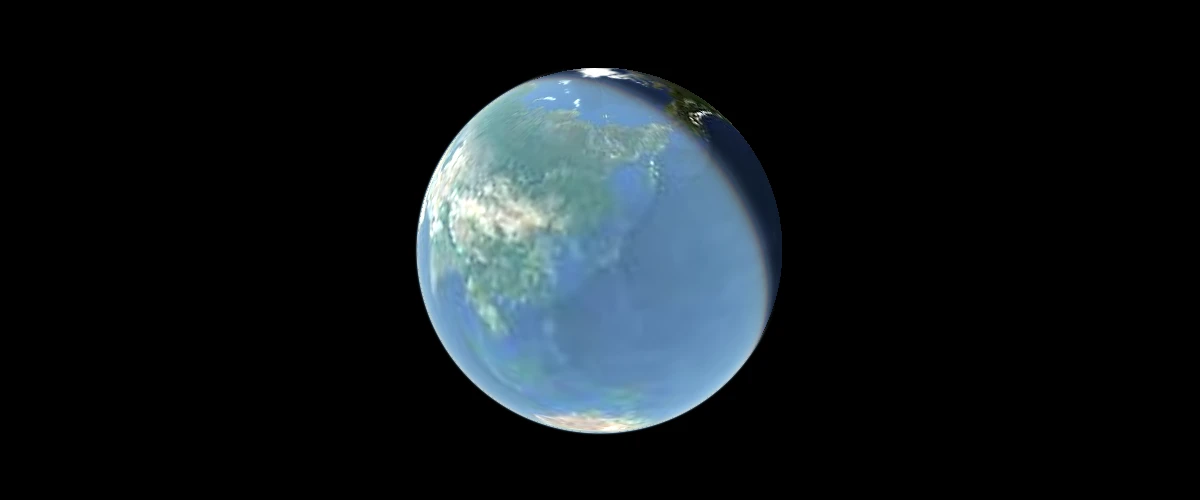 Display a globe with an atmosphere.