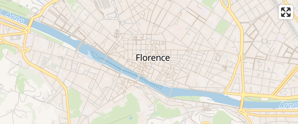 Toggle between current view and fullscreen mode. Does not work on iPhones because a pseudo-fullscreen is used, and the code is embedded in an iframe, which prevents the map from scaling.